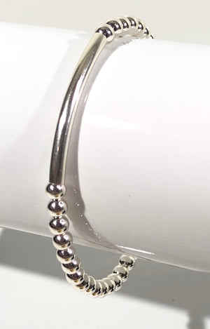 4mm Sterling Silver Bracelet with 4mm Bar