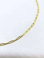 16 Inch Gold Filled Paper Clip Chain Necklace