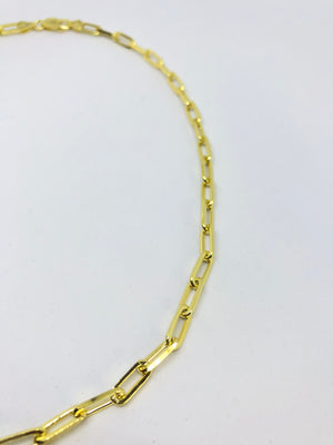 16 Inch Gold Filled Large Paper Clip Chain Necklace