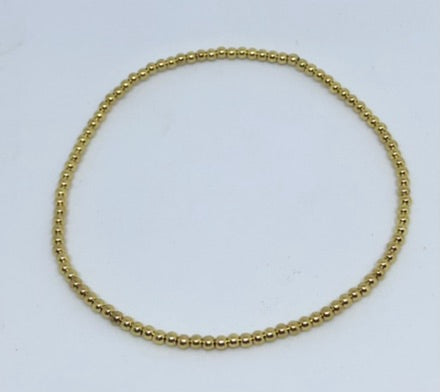 2mm 14kt Gold Filled Bead Bracelet